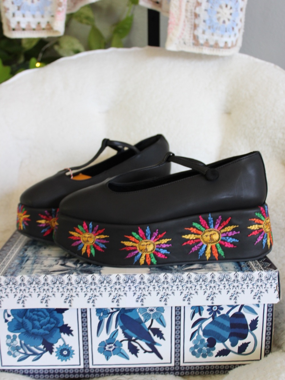 FARM Rio Rainbow Sun Platform Mary Jane Shoes NWT | US 9.5 / EU 41 | - Picture 3 of 16